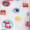 5 mouchoirs en flanelle de coton Bio lavables et réutilisables pour enfant - ANIMAUX DE LA FORÊT (22 x 22 cm) mouchoir alternatif et durable - hanckies