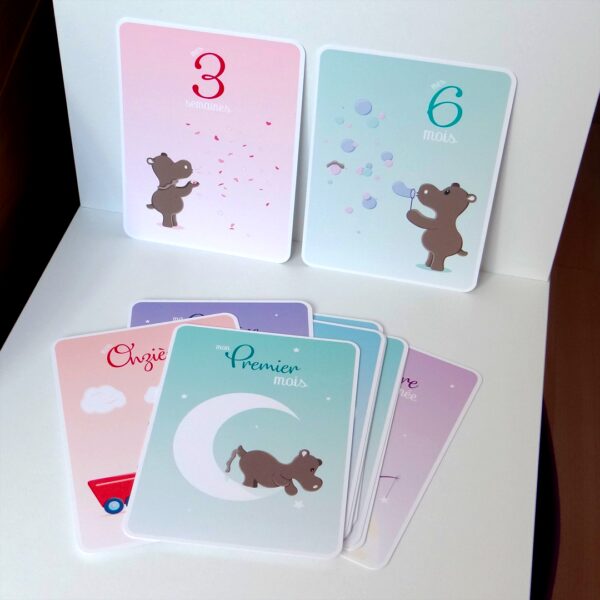 carte etapes première année naissance hippopotame hippopo sur le trone