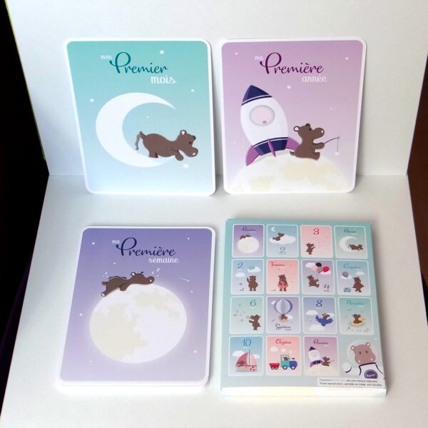 carte etapes première année naissance hippopotame hippopo sur le trone