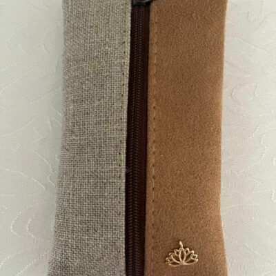 PORTE-MONNAIE LEELOA "CARAMEL" - FAIT MAIN