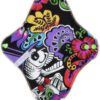 Serviette Hygiénique Lavable flux normaux à moyens - DIA DE LA CATRINA (M) - Zéro déchet - shl - serviette périodique