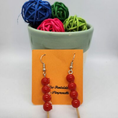 Boucles d'oreilles pomme d'amour