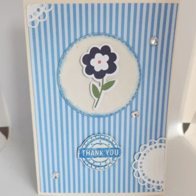 Carte Thank You bleu