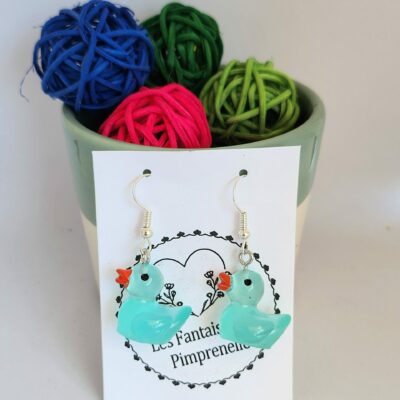 Boucles d'oreille canard