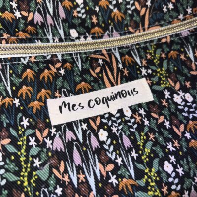 Sac banane en gabardine coton - petites fleurs