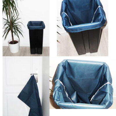 Sac poubelle lavable et réutilisable BLEU CANARD (40 L)