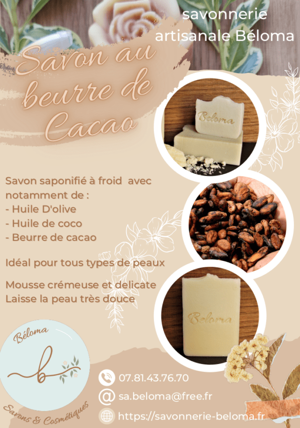 Fiche savon beurre de cacao