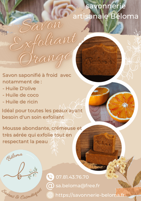 Savon Exfoliant Orange fiche