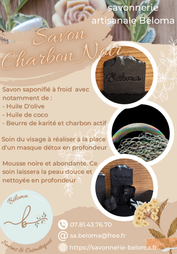 Savon surgras au charbon noir - Fiche