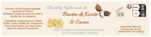 Étiquette Baume "Chantilly de Karité