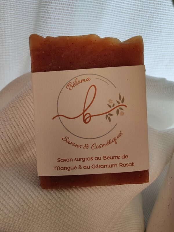 Savon Beurre de Mangue et Géranium Rosat