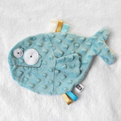 doudou plat poisson bleu