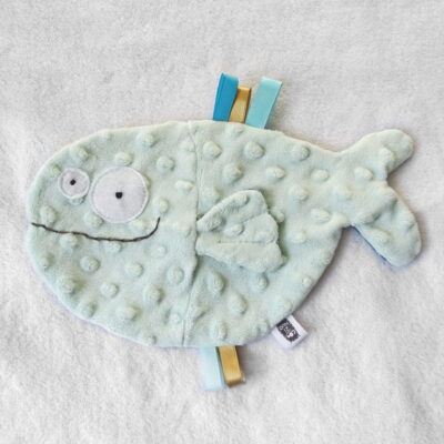 doudou plat poisson celadon