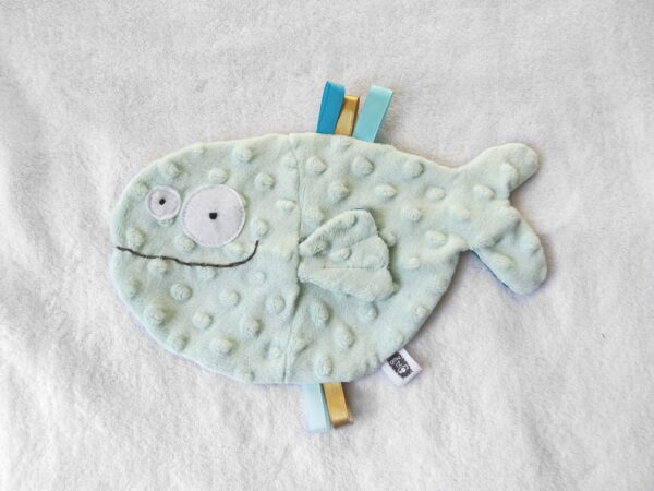 doudou plat poisson celadon