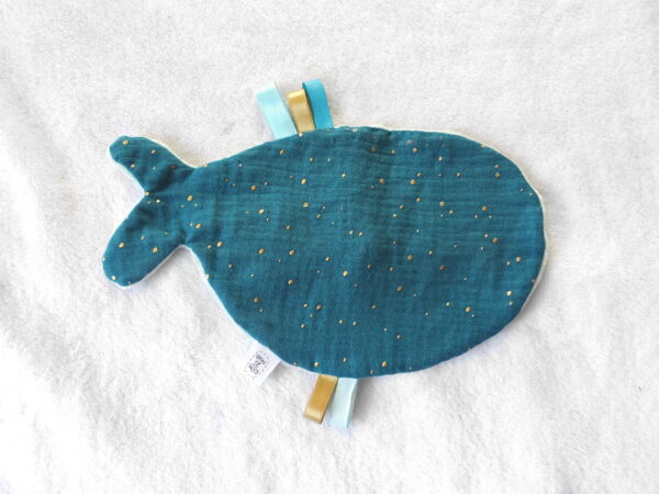 doudou plat poisson celadon