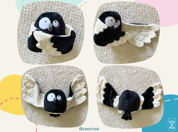 doudou oiseau piouf pie