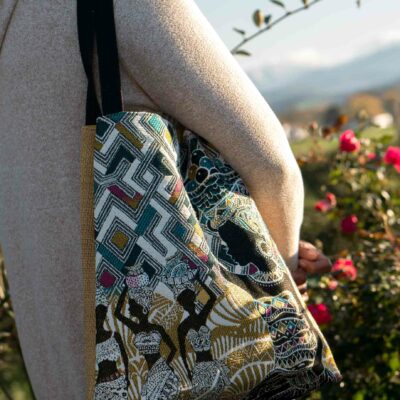 sac motif femmes africaines porté épaule