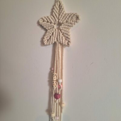 étoile filante macramé personnalisable