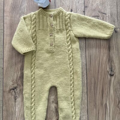 Combinaison longue unisexe jaune - 6 mois