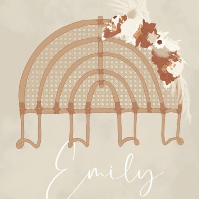 Affiche Emily personnalisable | Illustration personnalisée | affiche enfant | cadeau naissance