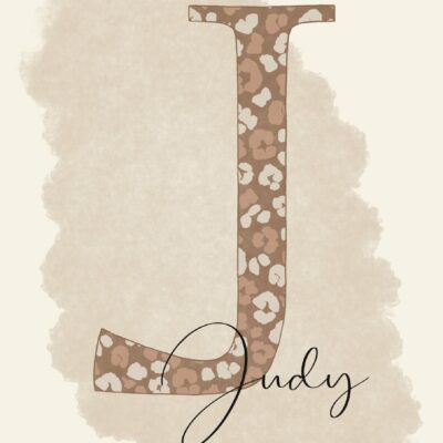 Affiche Judy personnalisable | Illustration personnalisée | affiche enfant | cadeau naissance