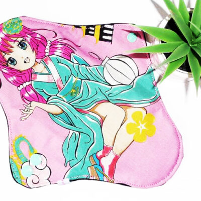 Serviette hygiénique lavable MANGA (M : Flux moyens à normaux) - Zéro déchet - shl - serviette périodique ado fille - femme