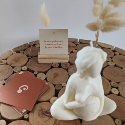 BOUGIE DE GROSSESSE I & CARTES D'AFFIRMATIONS POSITIVES