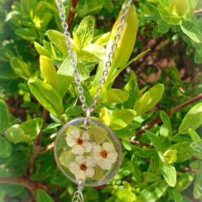 Collier artisanal "Fleur de Spirée" - Made in France