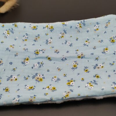 Tour de Cou / Snood tissu double gaze de coton doublé polaire