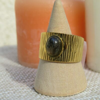 Bague Hestia - Acier inoxydable doré