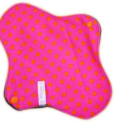 Serviette hygiénique lavable PINK (M : Flux moyens à normaux) - Zéro déchet - shl - serviette périodique ado fille femme - Hygiène intime féminine