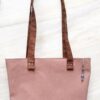 Sac cabas en toile vieux rose