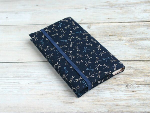 Porte chéquier double, étui 2 chéquiers portefeuille, pochette chéquiers tissu japonais – Image 2