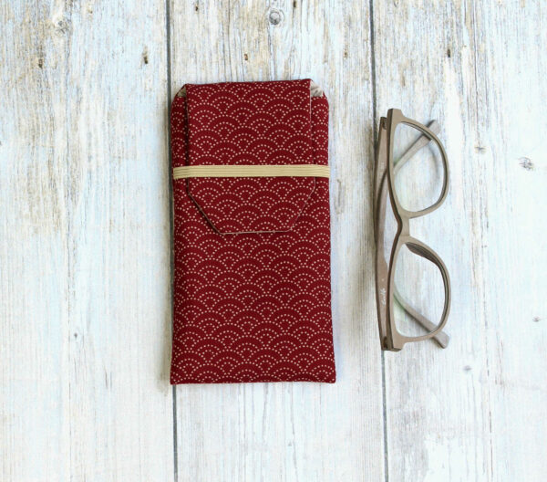 etui lunettes tissu japonais