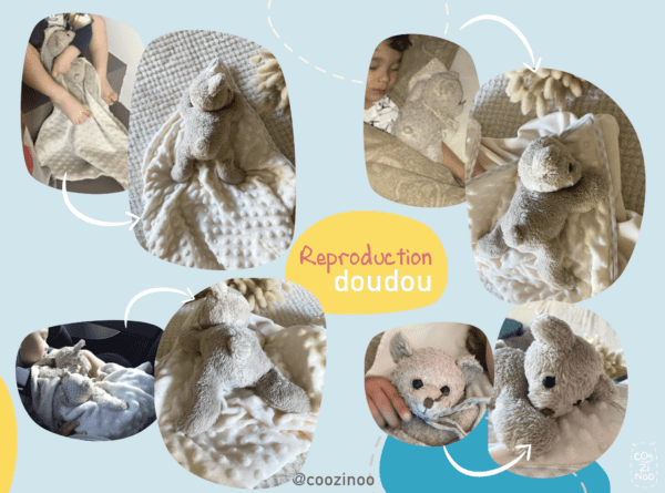 Reproduction doudou ourson lange