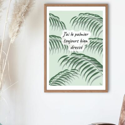 Affiche motif palmiers