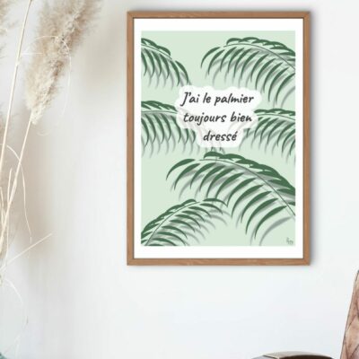 Affiche motif palmiers
