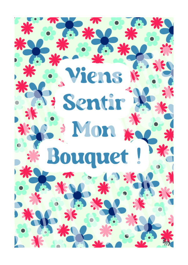 AFFICHE MOTIF fleur