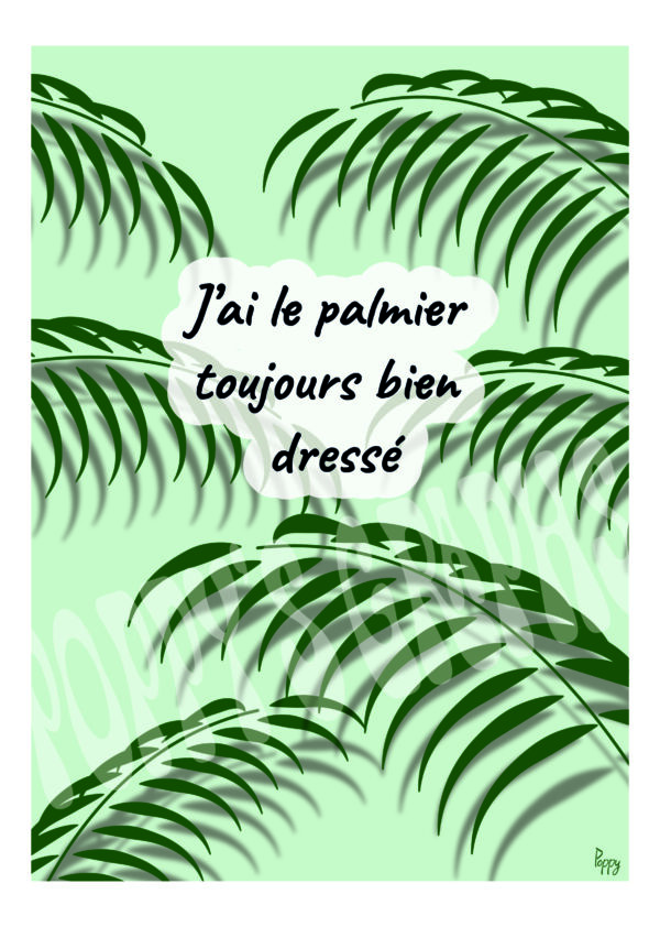 Affiche motif palmiers