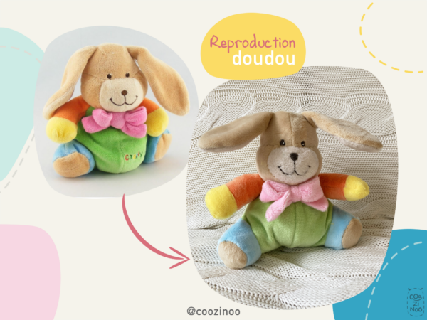 reproduction doudou d'enfance lapin