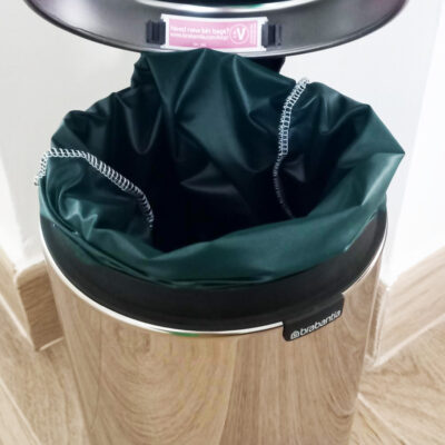 Sac poubelle lavable et réutilisable VERT FONCE (3 L) - Salle de bains - Cuisine