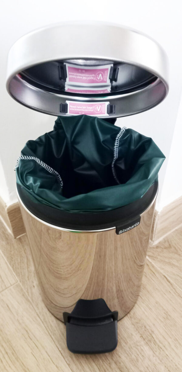 Sac poubelle lavable et réutilisable VERT FONCE (3 L) - Salle de bains - Cuisine