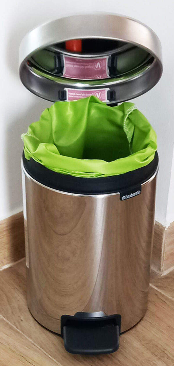 Sac poubelle lavable et réutilisable VERT ANIS (3 L) - Salle de bains - Cuisine