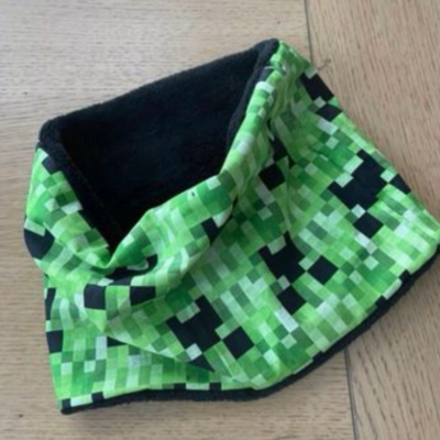 snood polaire enfant motifs minecraft