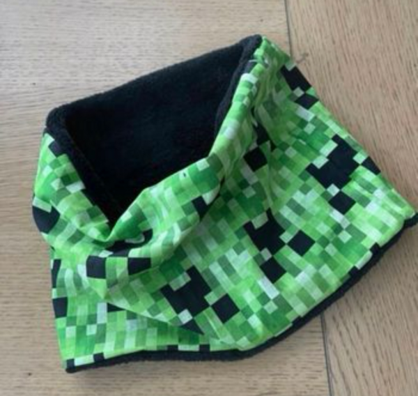 snood polaire enfant motifs minecraft