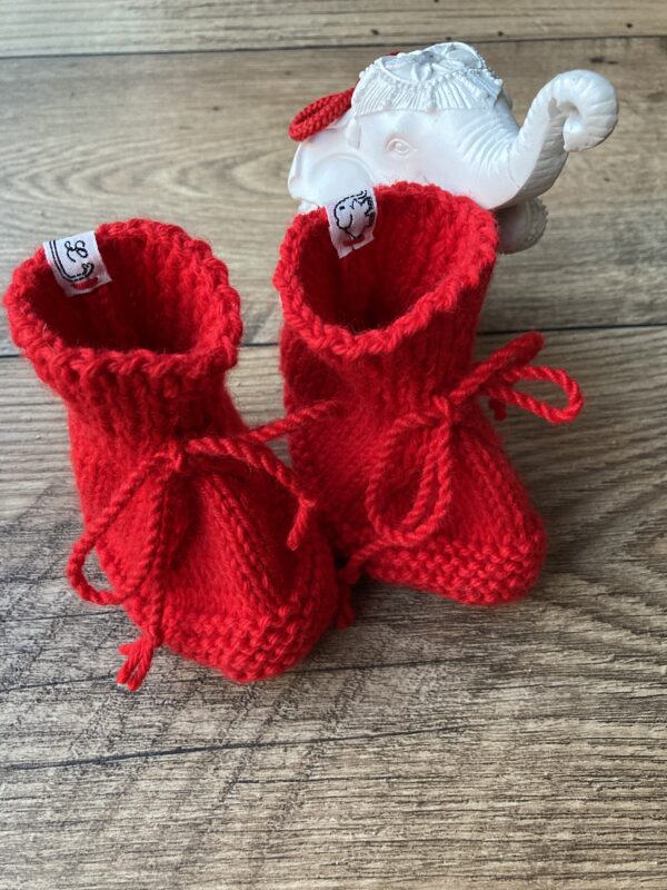 chaussons bébé unisexe rouge