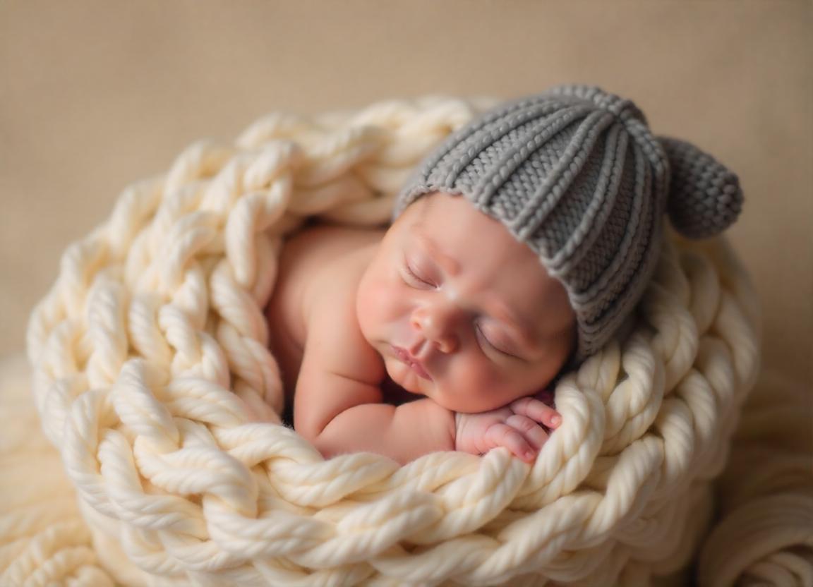 bébé qui dort dans une couverture