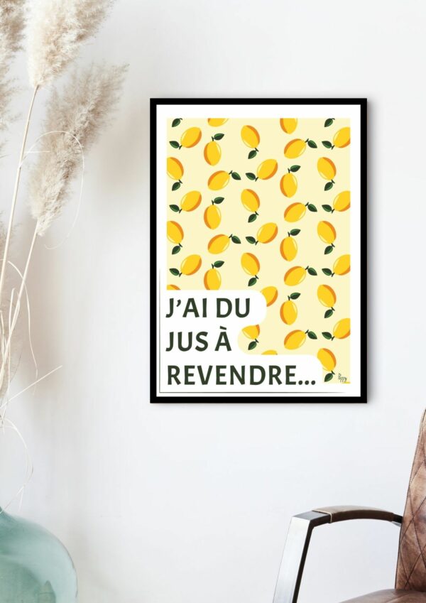 Affiche motif drole encadrée