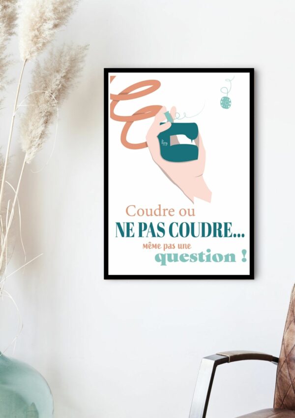 Affiche artisanat couture encadrée