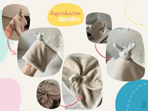 Reproduction doudou lange abeille